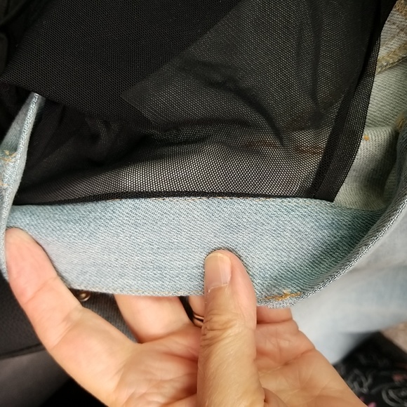 NWT Act n°1 denim jeans with skirt, made in Italy, size 6 - Picture 7 of 12